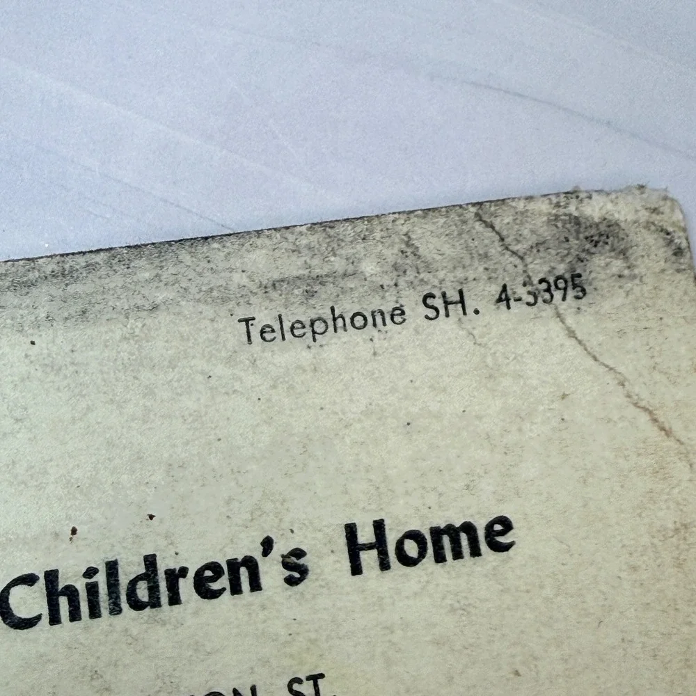 Vintage Colorado State Children's Home Business Card Denver
